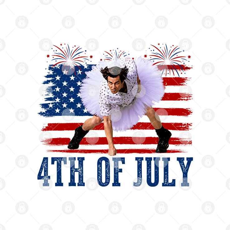 Ace Ventura Put Me In Coach 4th Of July Funny Patriotic American Flag Graphic T Shirt