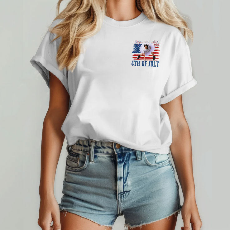 Ace Ventura Put Me In Coach 4th Of July Funny Patriotic American Flag Graphic T Shirt