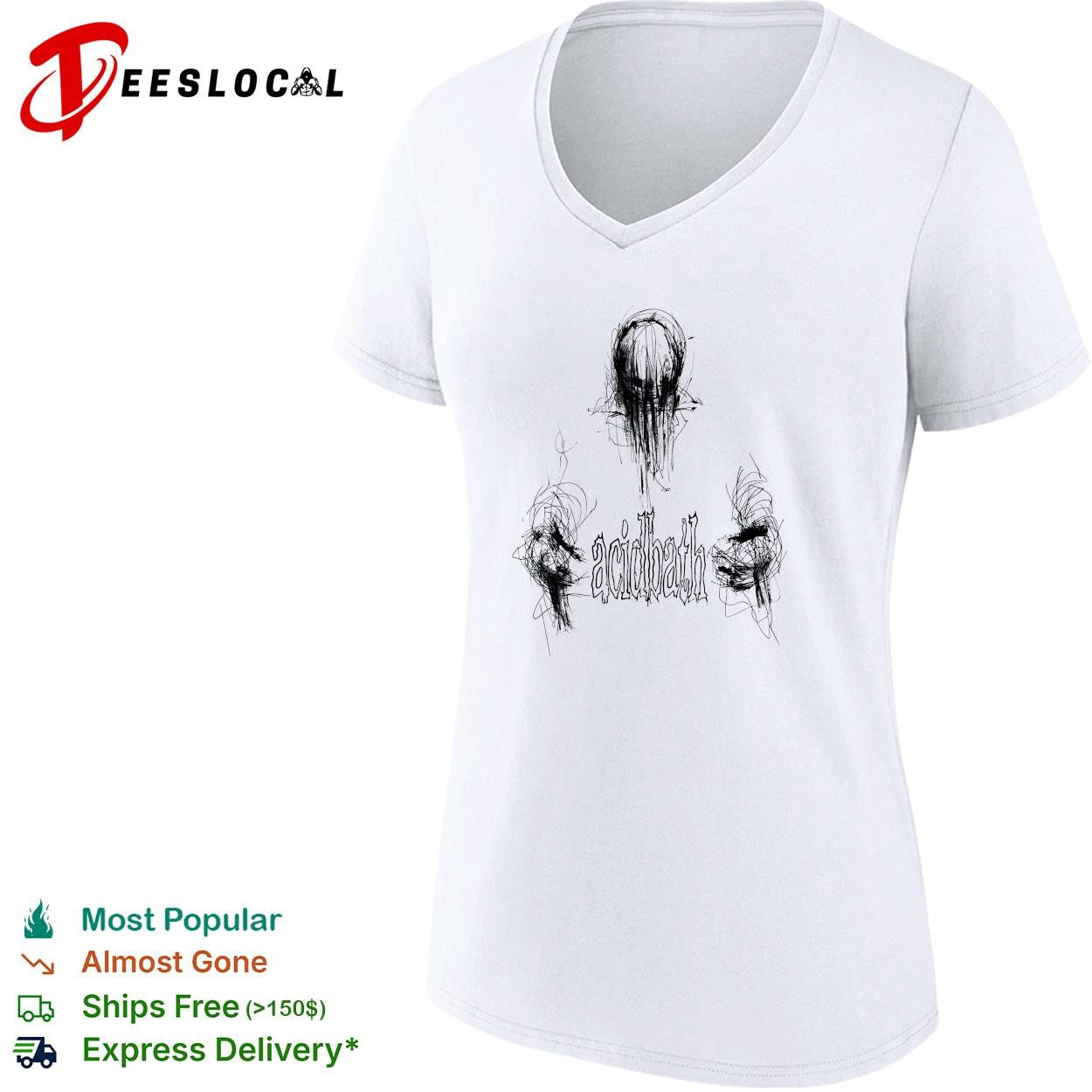 Acidbath Abstract Scribble Design Band Logo Music Genre Heavy Metal Sludge Metal shirt