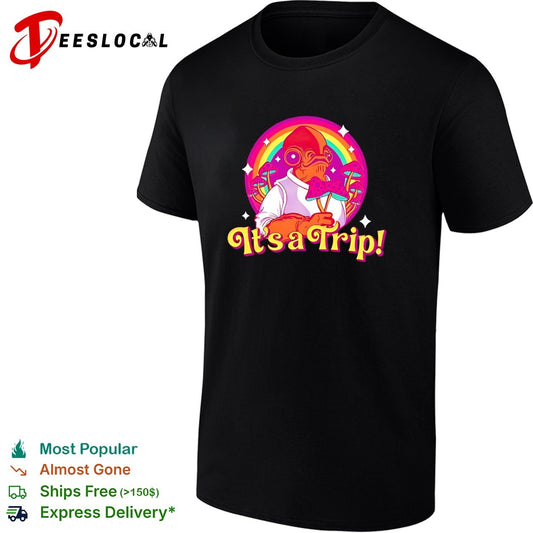 Admiral Ackbar holding mushroom it’s a Trip rainbow vintage shirt