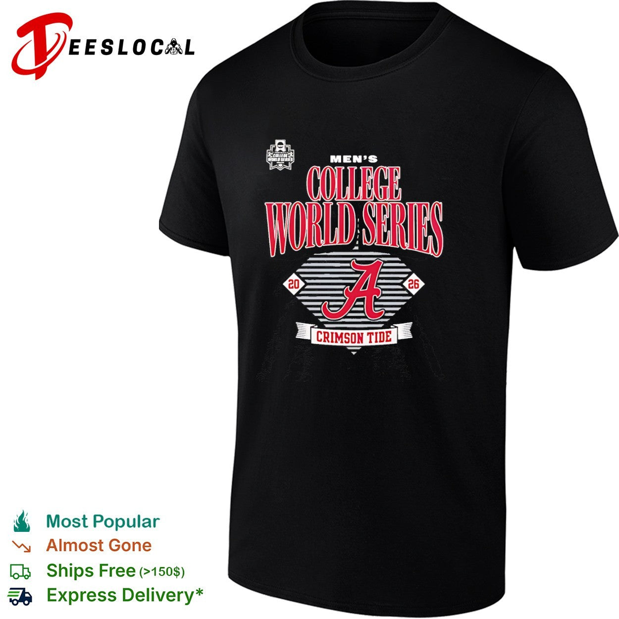 Alabama Crimson Tide College World Series 2026 shirt