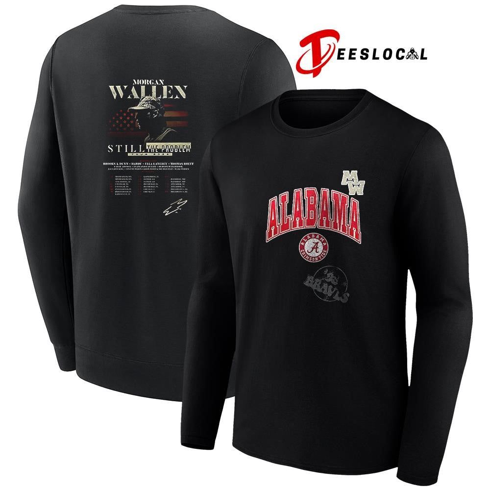 Alabama Crimson Tide x Morgan Wallen Still the Problem tour 2026 signature shirt