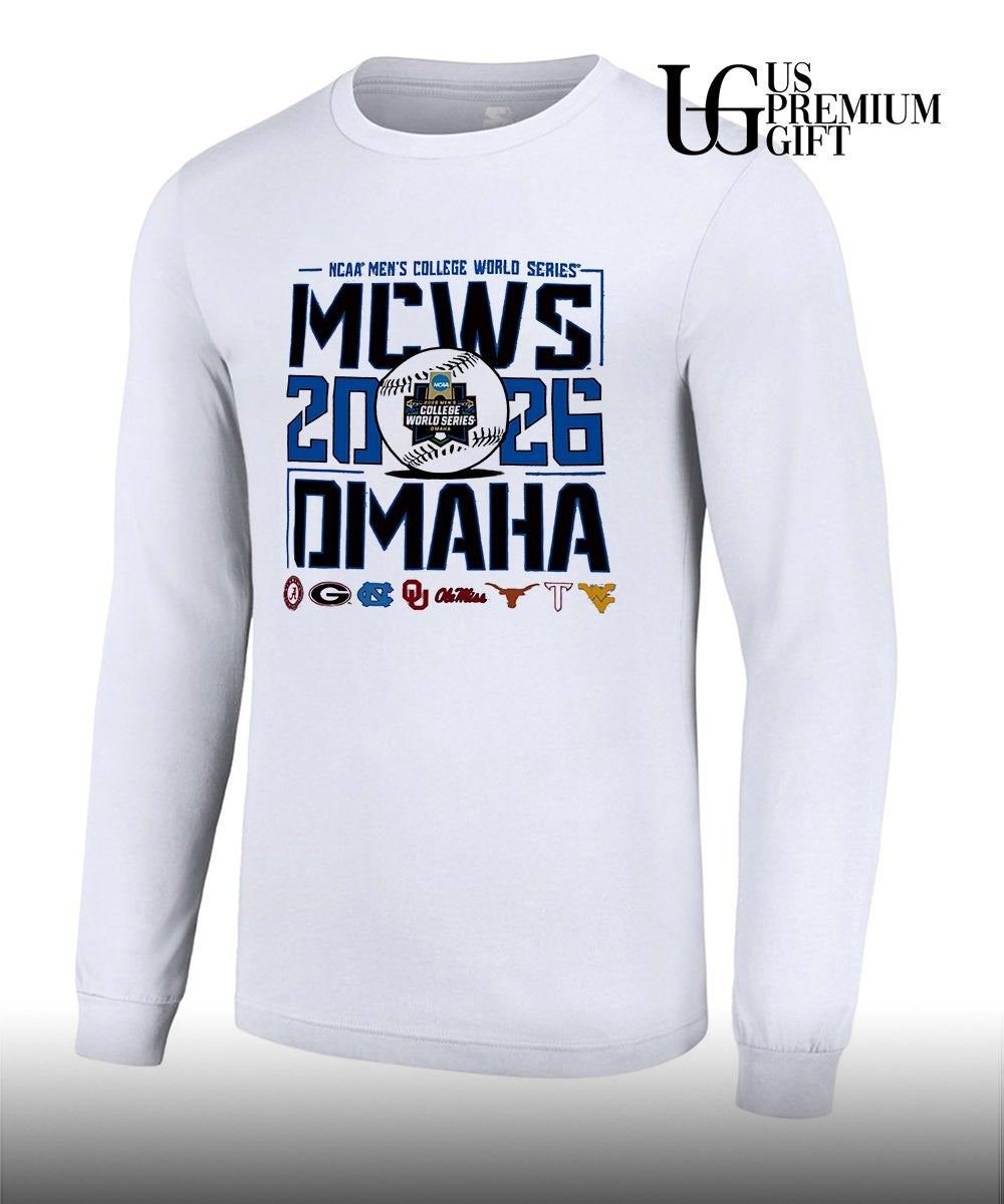 Alabama Georgia North Carolina Oklahoma Ole Miss Texas Texas Tech West Virginia MCWS 2026 Omaha shirt
