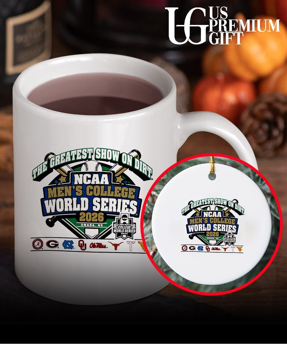 Alabama Georgia North Carolina Oklahoma Ole Miss Texas Texas Tech West Virginia NCAA Men’s College World Series 2026 The Greatest Show on Dirt shirt