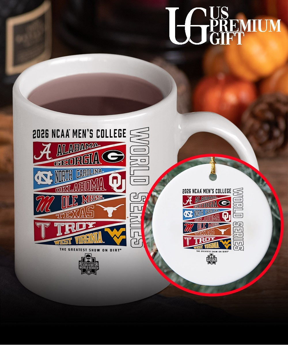 Alabama Georgia North Carolina Oklahoma Ole Miss Texas Troy West Virginia NCAA 2026 Men’s College World Series shirt