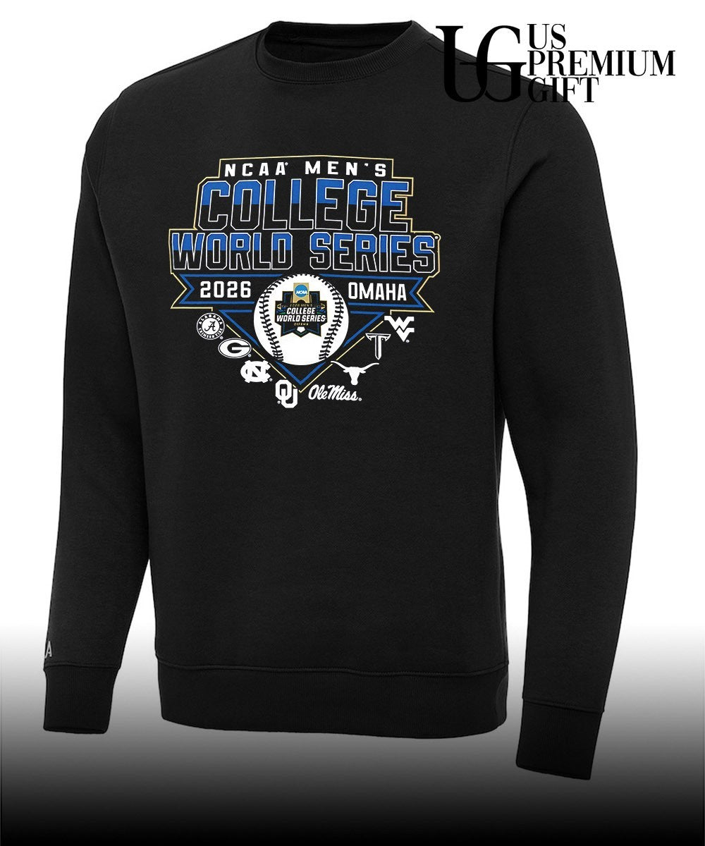 Alabama Georgia North Carolina Oklahoma Texas West Virginia 2026 NCAA Men’s College World Series Omaha shirt