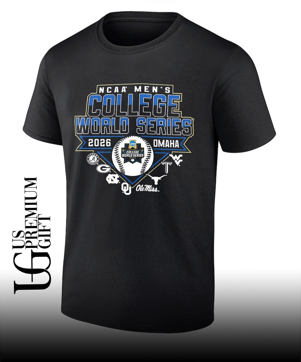 Alabama Georgia North Carolina Oklahoma Texas West Virginia 2026 NCAA Men’s College World Series Omaha shirt