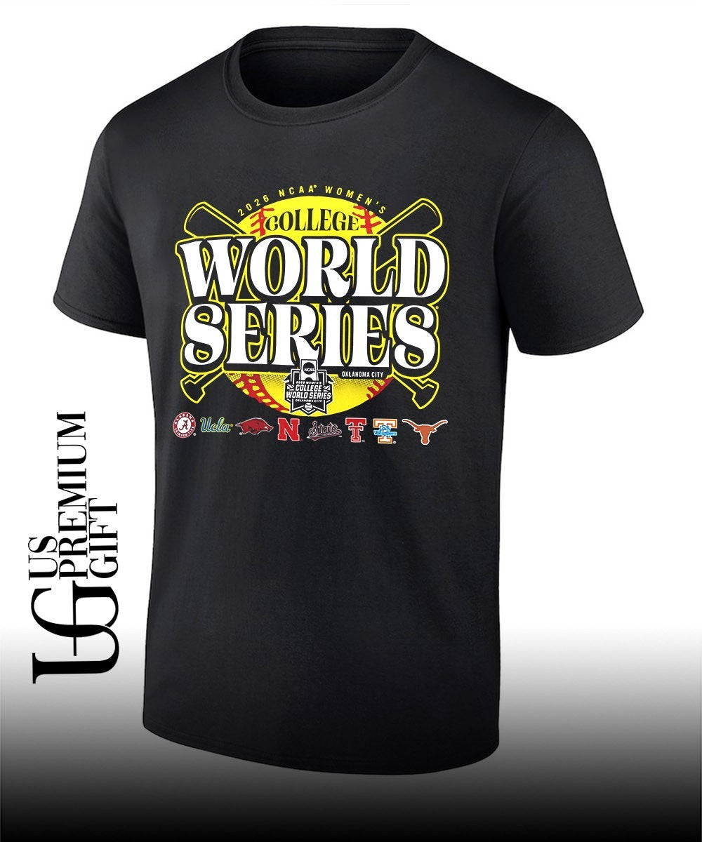 Alabama UCLA Arkansas Nebraska State Tech Tennessee Texas 2026 NCAA Women’s College World Series shirt