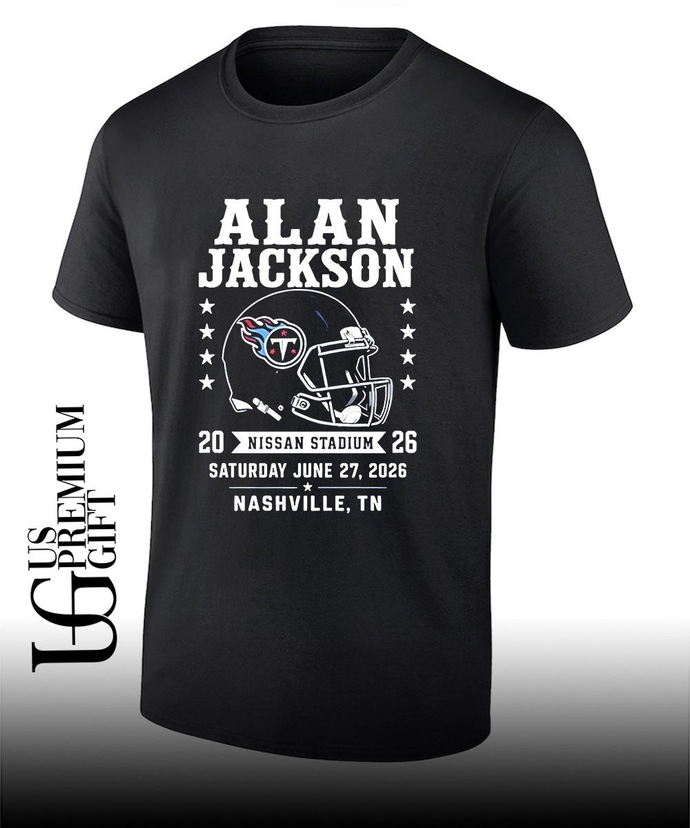 Alan Jackson Nissan Stadium Nashville 2026 Concert Tennessee Titans helmet shirt