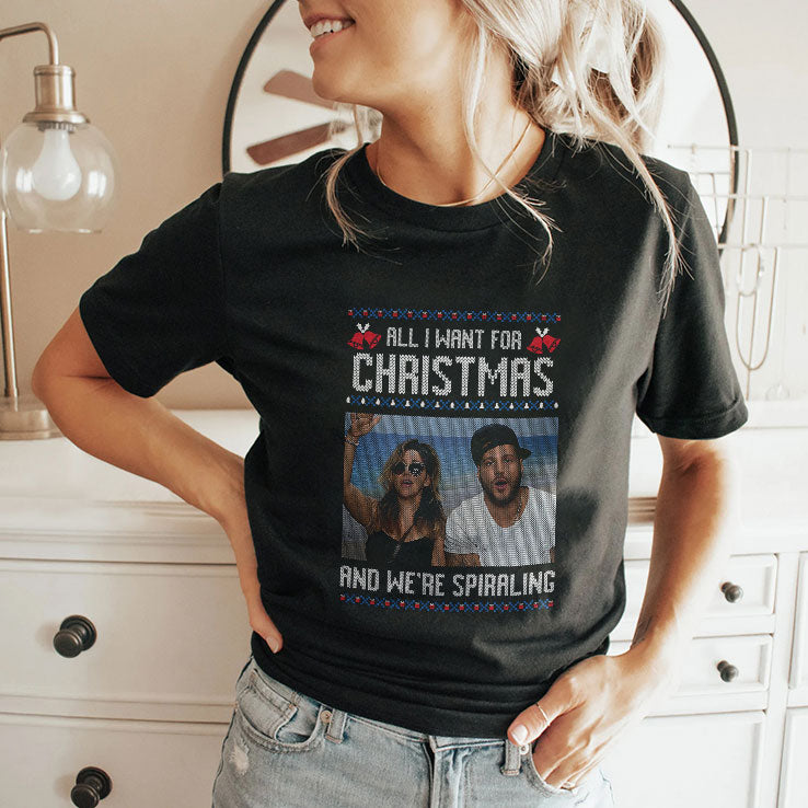 All I Want For Christmas And We’re Spiraling Jersey Shore T Shirt