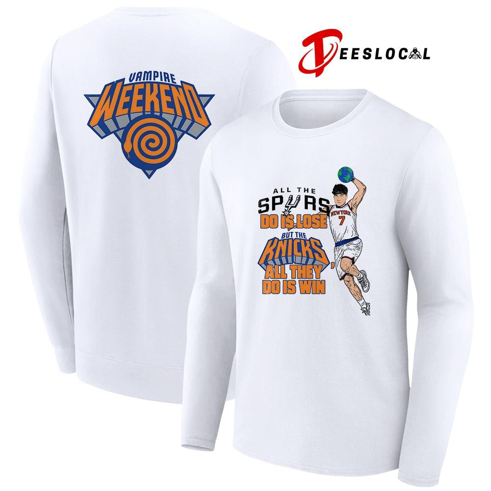 All the Spurs do is lose but the Knicks all they do is win Vampire Weekend art shirt