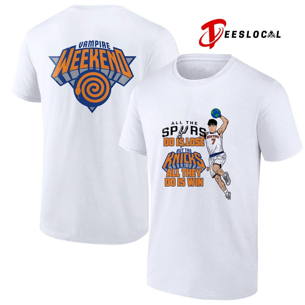 All the Spurs do is lose but the Knicks all they do is win Vampire Weekend art shirt