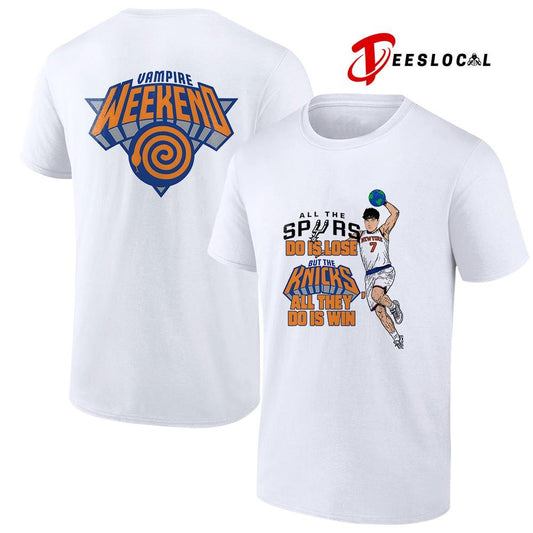 All the Spurs do is lose but the Knicks all they do is win Vampire Weekend art shirt