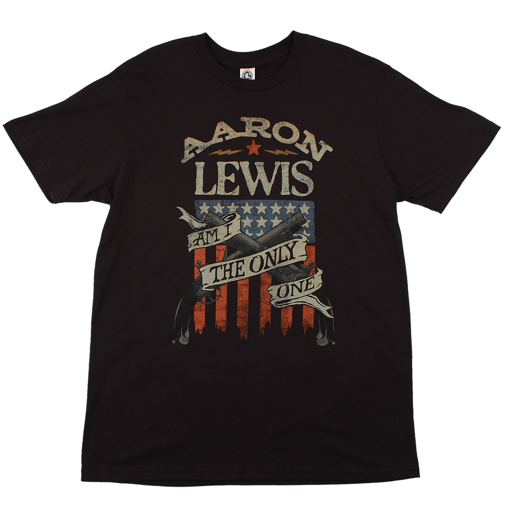 Aaron Lewis Am I The Only One Flag Mens T Shirt Black
