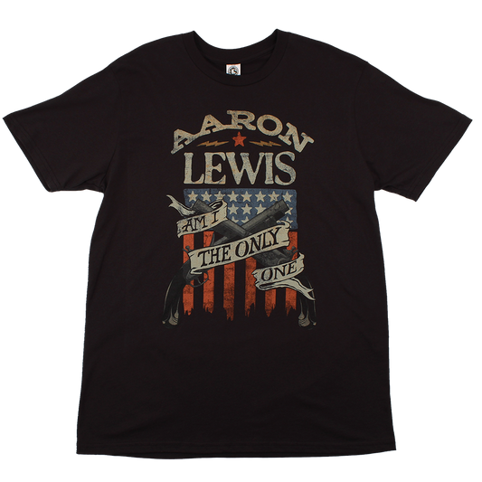 Aaron Lewis Am I The Only One Flag Mens T Shirt Black
