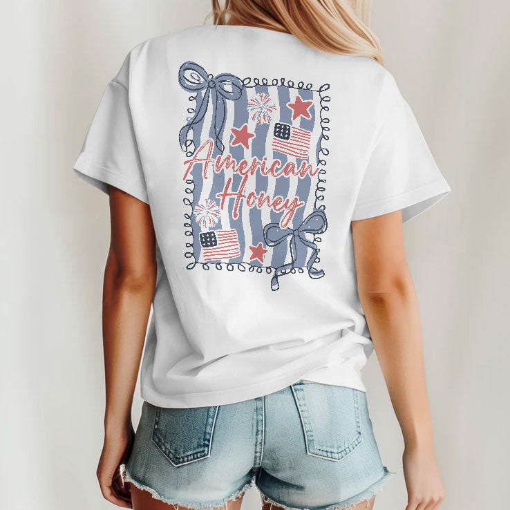 American Honey Coquette 4th Of July T Shirt