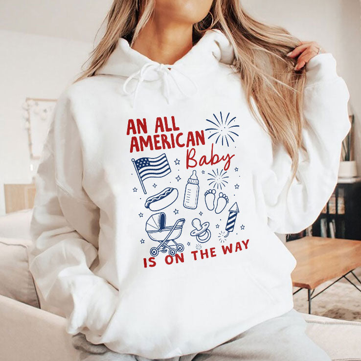 An All American Is On The Way 4th Of July Couple T Shirt