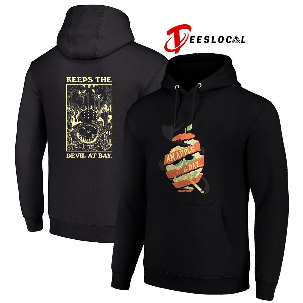 An apple a day keeps the devil at Bay graphic shirt