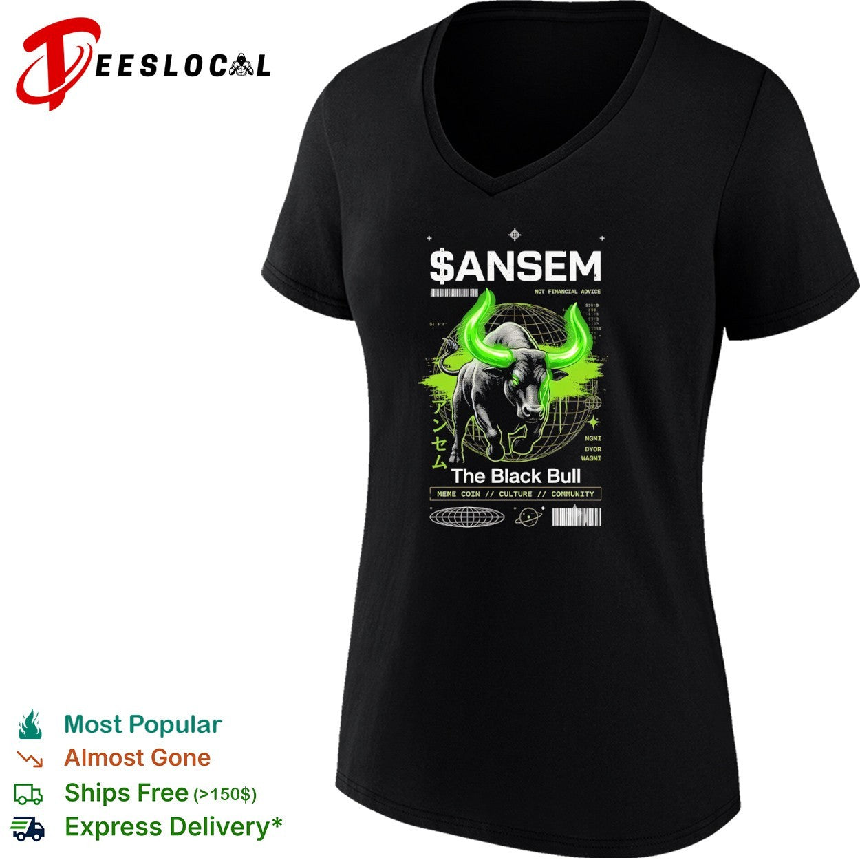 Ansem The Black Bull Meme Coin Culture Community shirt
