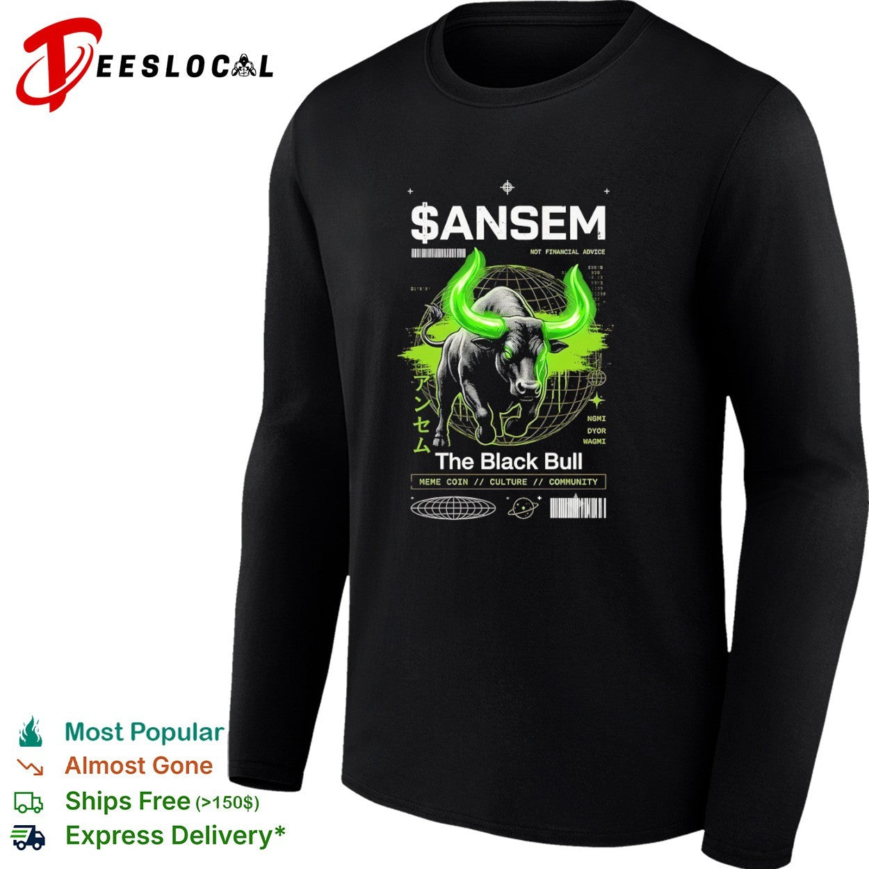 Ansem The Black Bull Meme Coin Culture Community shirt