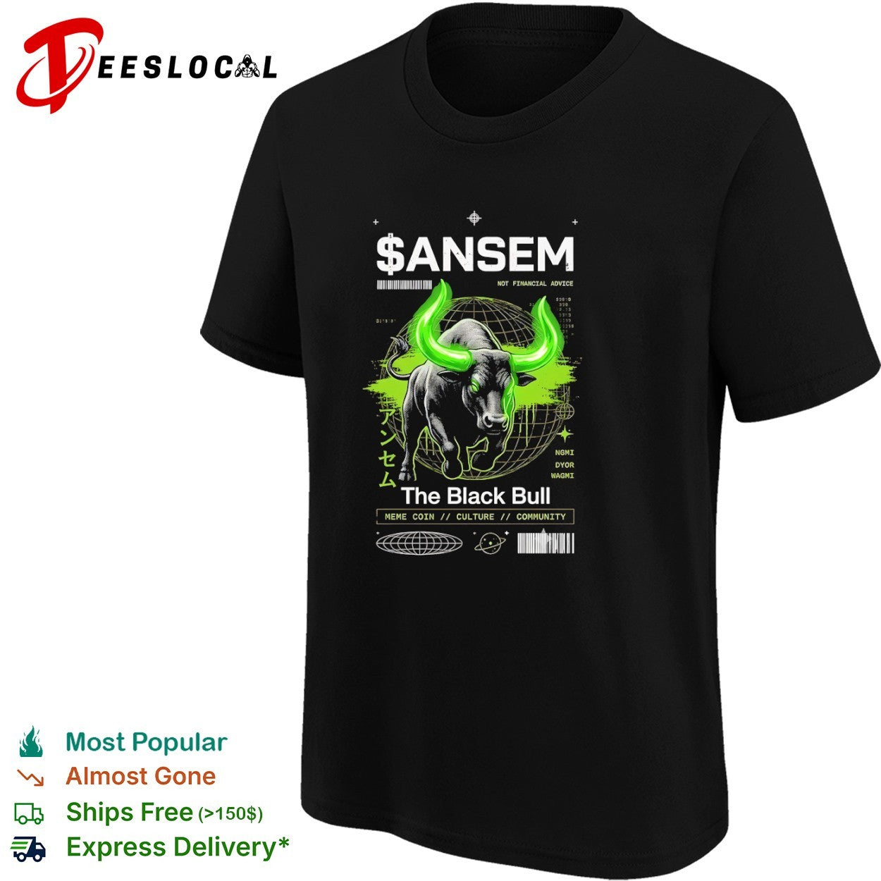 Ansem The Black Bull Meme Coin Culture Community shirt