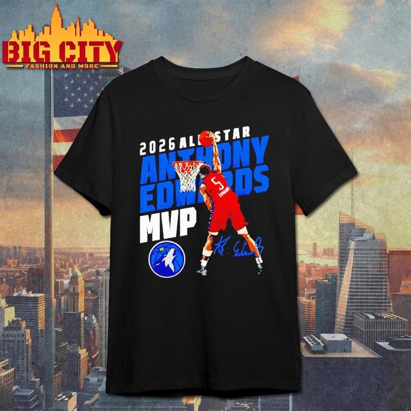 Anthony Edwards Minnesota Timberwolves 2026 All-Star MVP signature Shirt