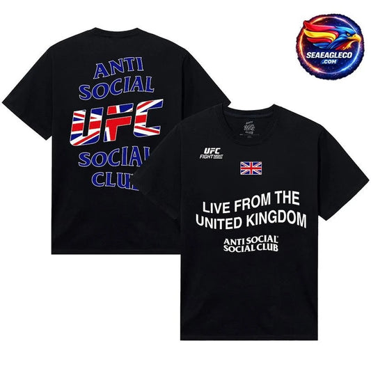 Anti Social Social Club x UFC Unisex UK Fight Night 2026 Two Sided Shirt