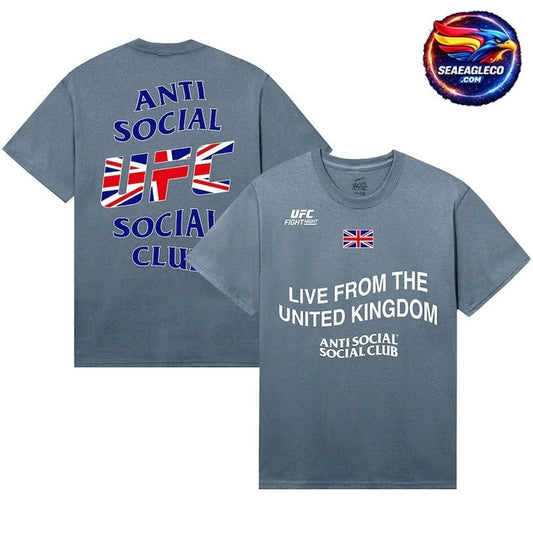 Anti Social Social Club x UFC Unisex UK Fight Night Two Sided Shirt