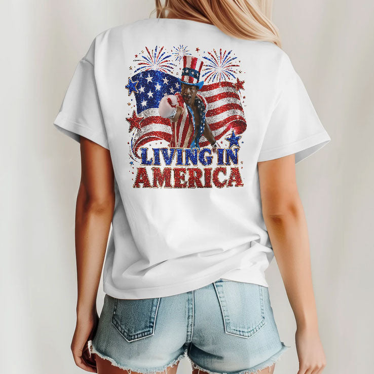 Apollo Creed Living In America T Shirt