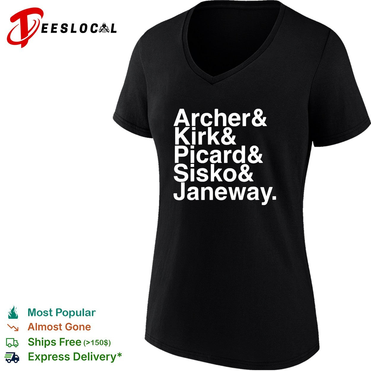 Archer Kirk Picard Sisko Janeway shirt