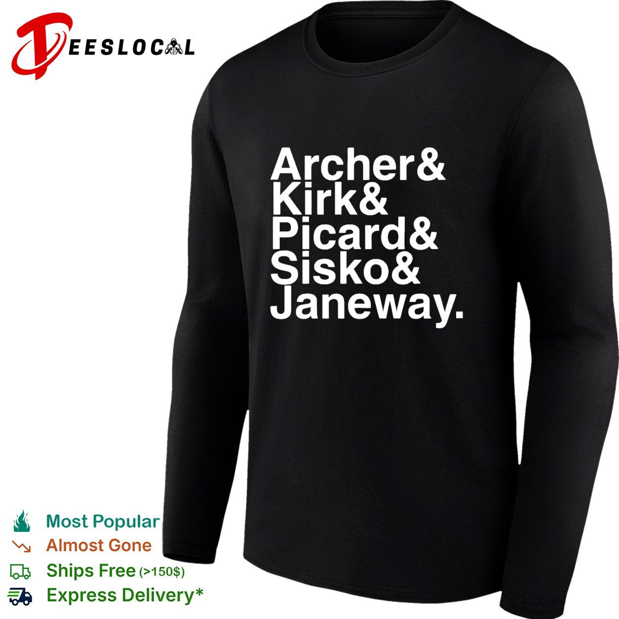 Archer Kirk Picard Sisko Janeway shirt