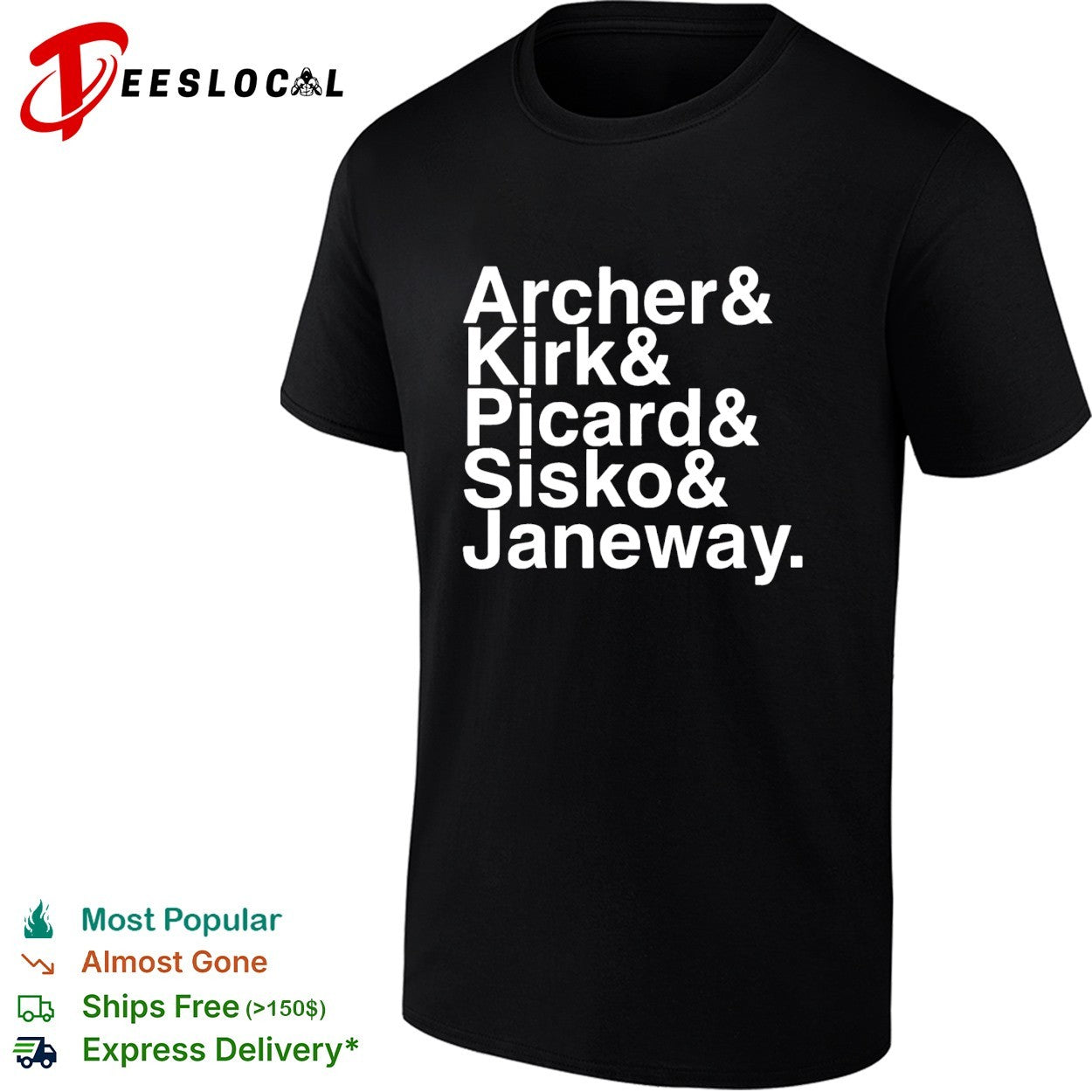 Archer Kirk Picard Sisko Janeway shirt