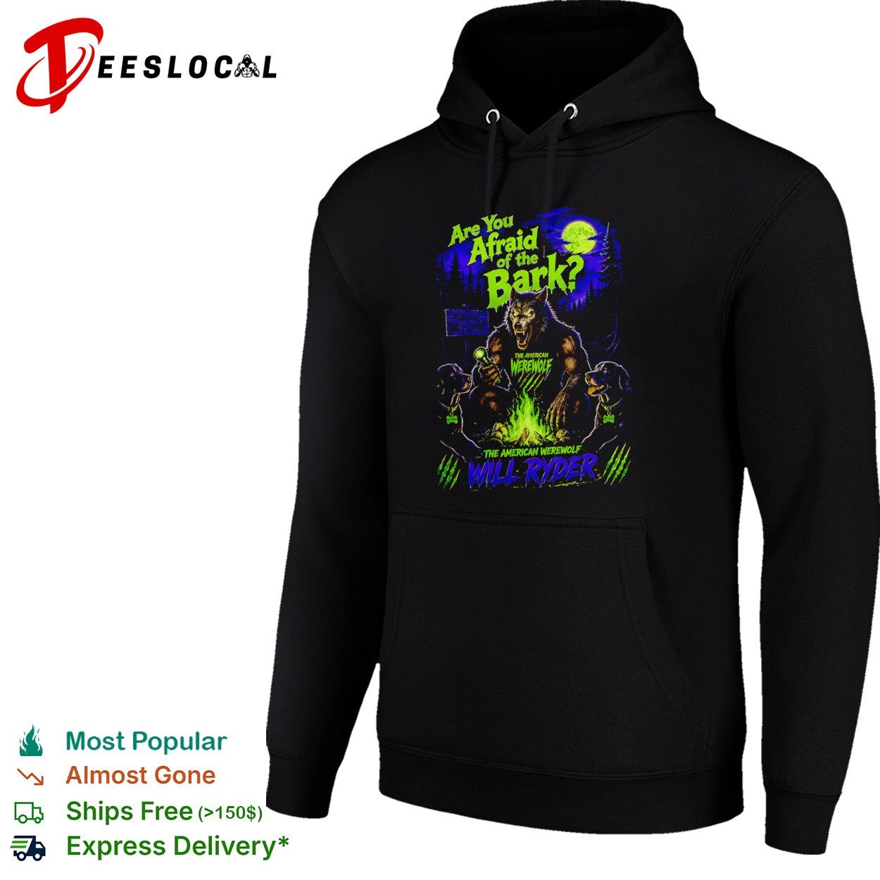 Are You Afraid of the Bark Will Ryder The American Werewolf Midnight Bark Stories shirt
