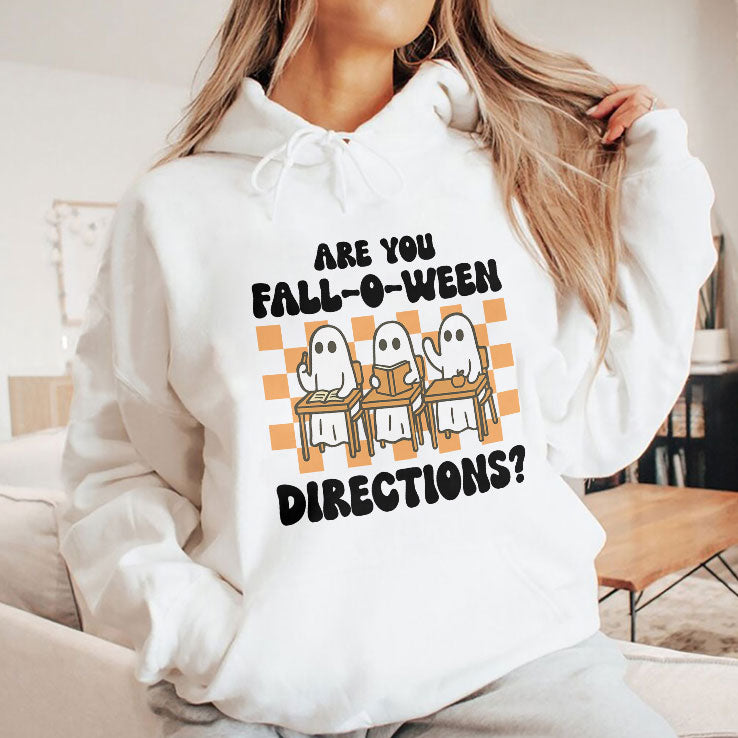 Are You Fall-O-Ween Directions Ghost Teacher T Shirt