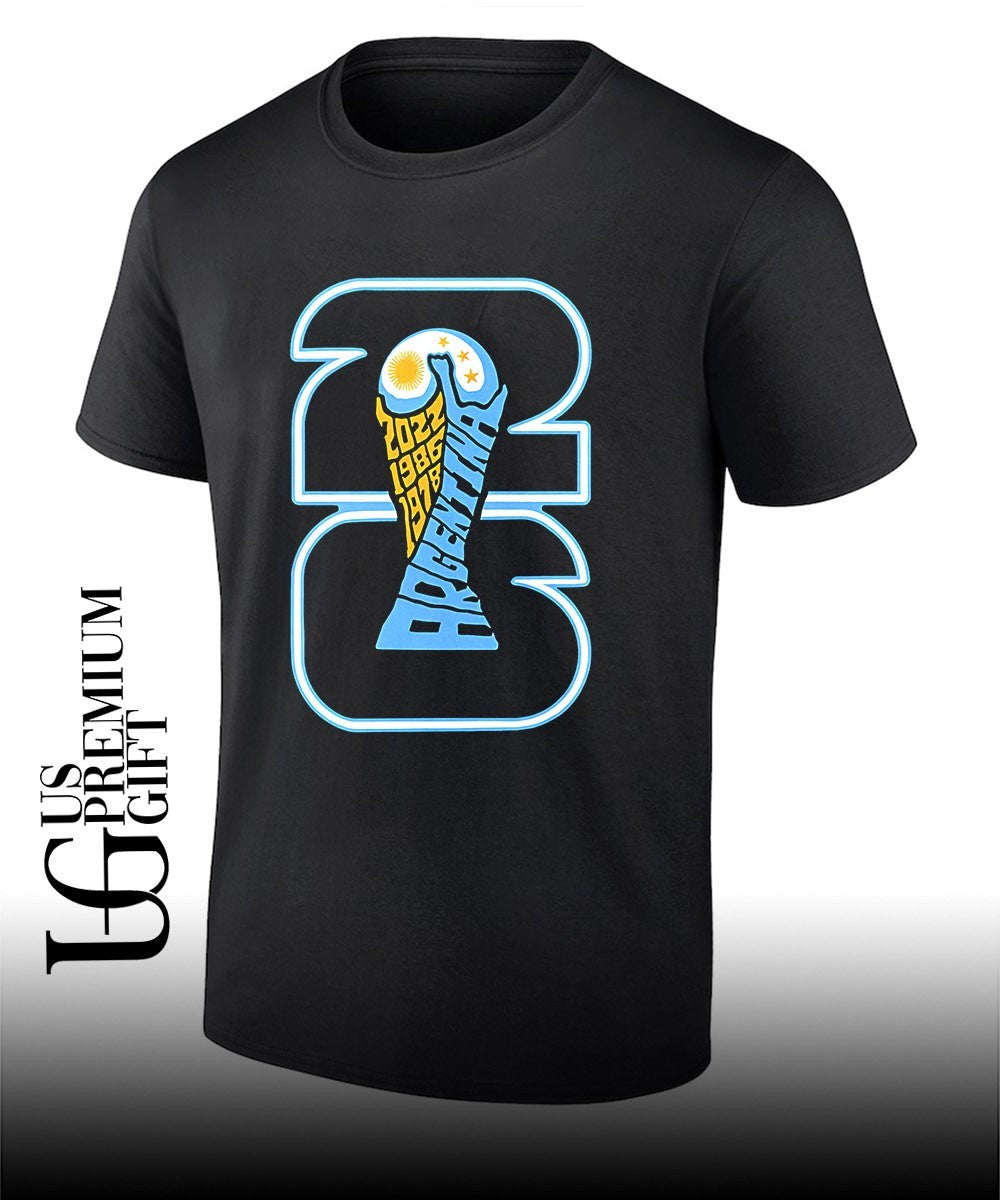 Argentina National Football Team World Cup 2022 1986 1978 trophy shirt