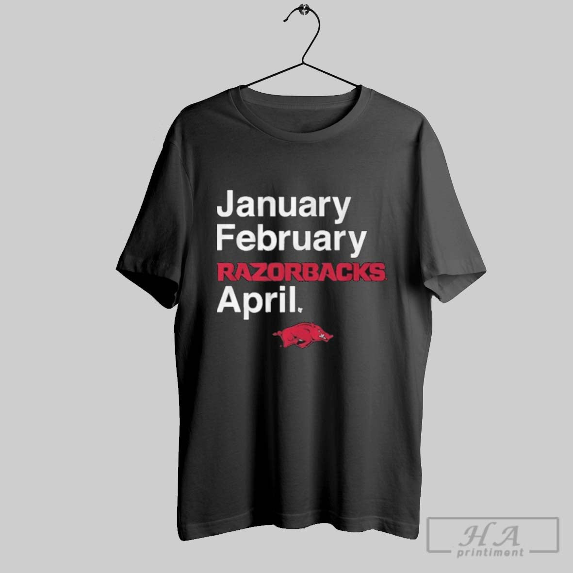 Arkansas Basketball January February Razorbacks April Ncaa Tournament - clothing by TeeHivey.com