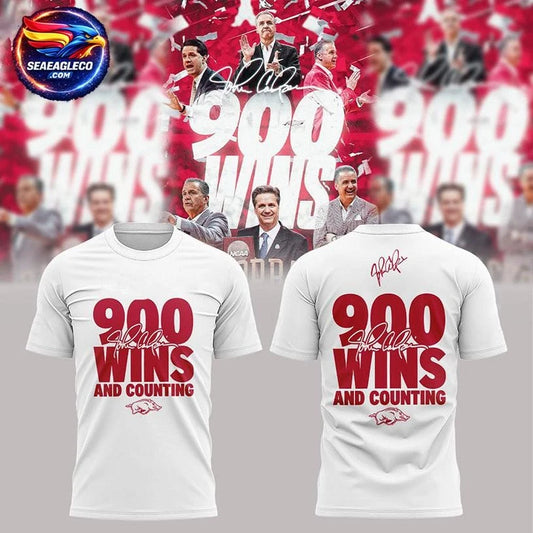 Arkansas Razorbacks Celebrates John Calipari 900 Wins 2026 Two Sided Shirt