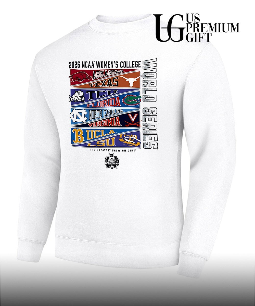 Arkansas Texas TCU Florida North Carolina Virginia UCLA LSU 2026 NCAA Women’s College flags shirt