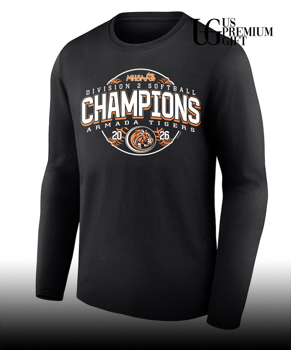Armada Tigers MHSAA Softball D2 Champions 2026 shirt