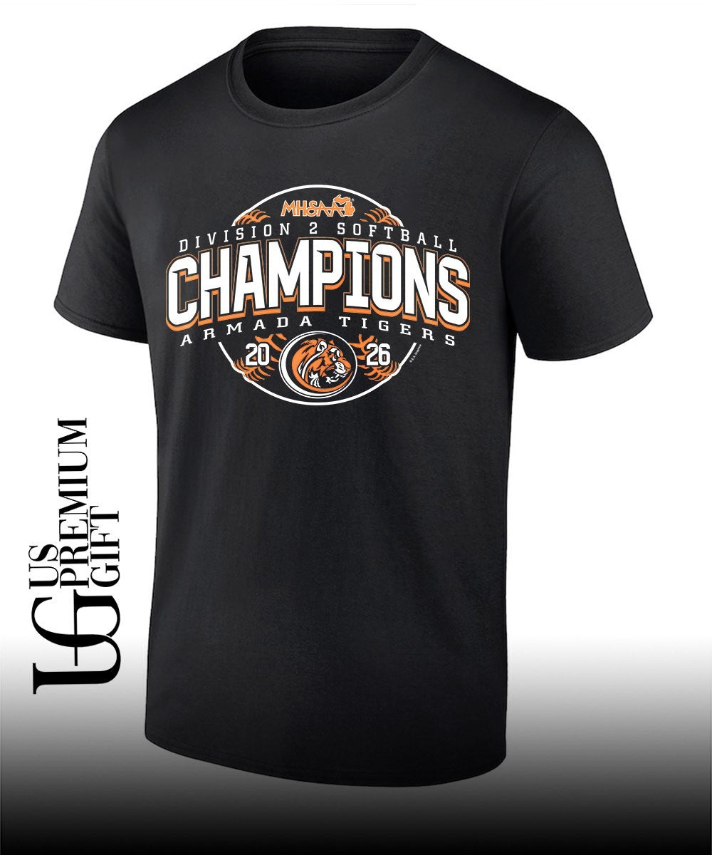 Armada Tigers MHSAA Softball D2 Champions 2026 shirt