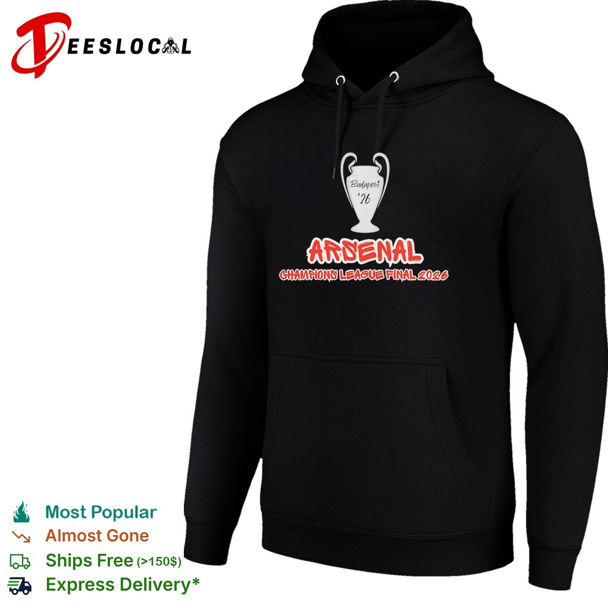 Arsenal Champions League Final 2026 Budapest 26 football tournament soccer shirt