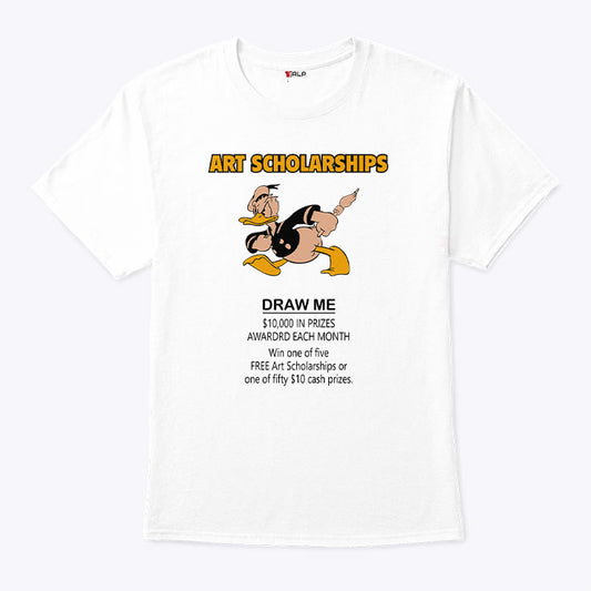 Art Scholarships Draw Me Vintage Cartoon Duck Shirt