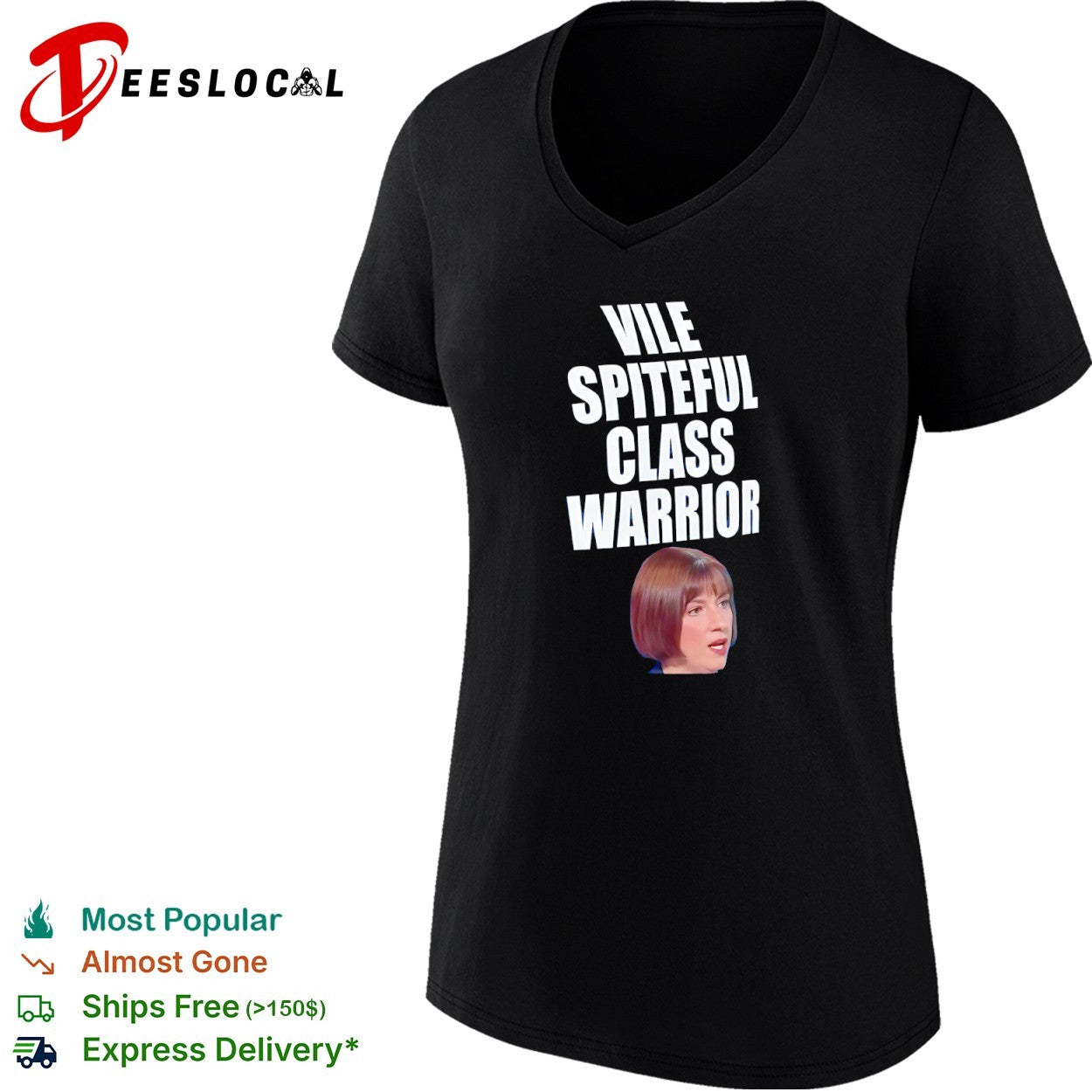 Ash Sarkar Vile Spiteful Class Warrior shirt