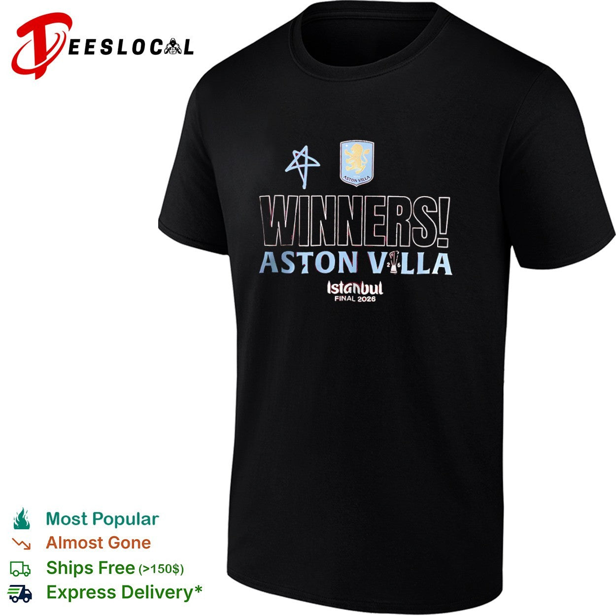 Aston Villa Winners Istanbul Final 2026 shirt