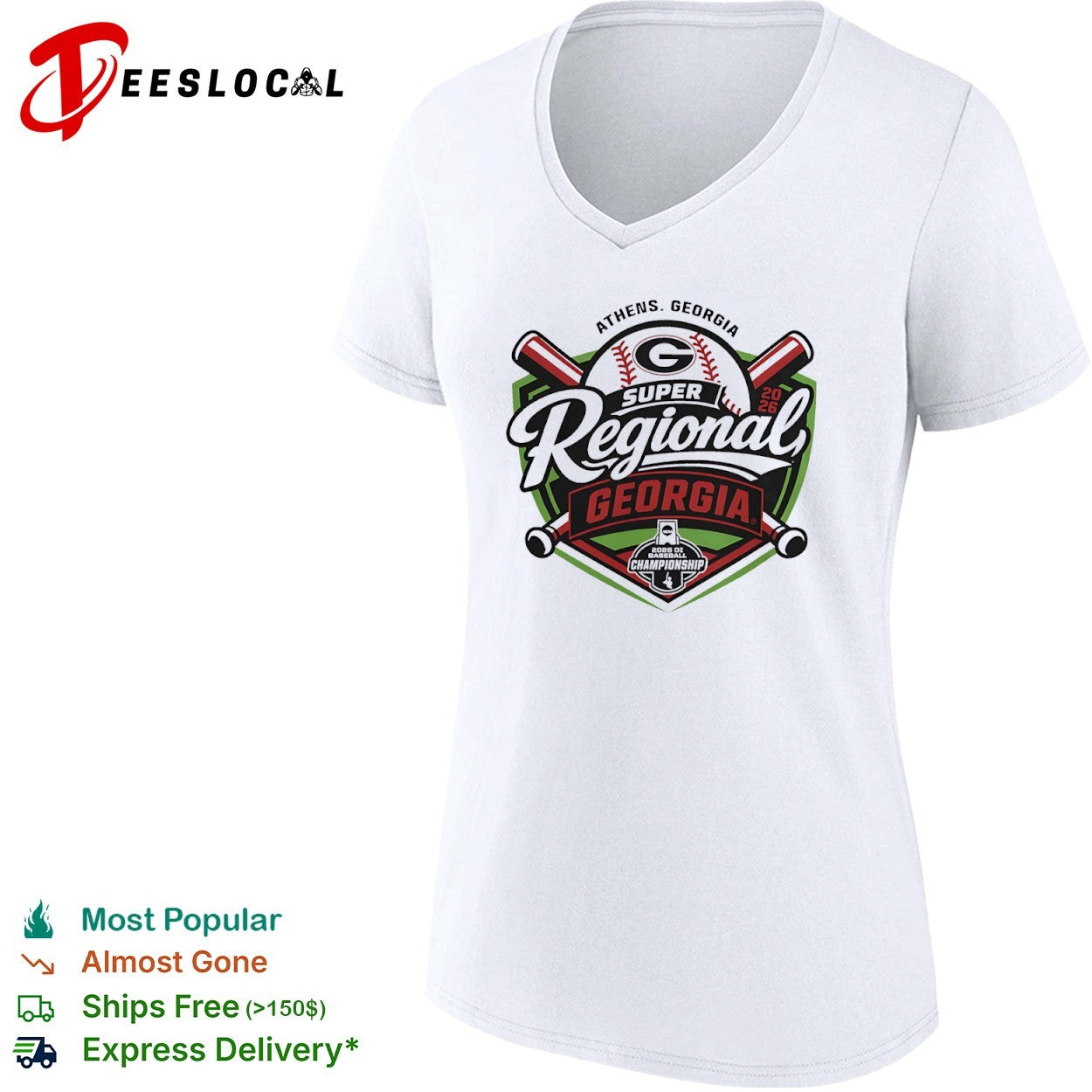 Athens Georgia Super Regional Georgia 2026 DI Baseball Championship University shirt