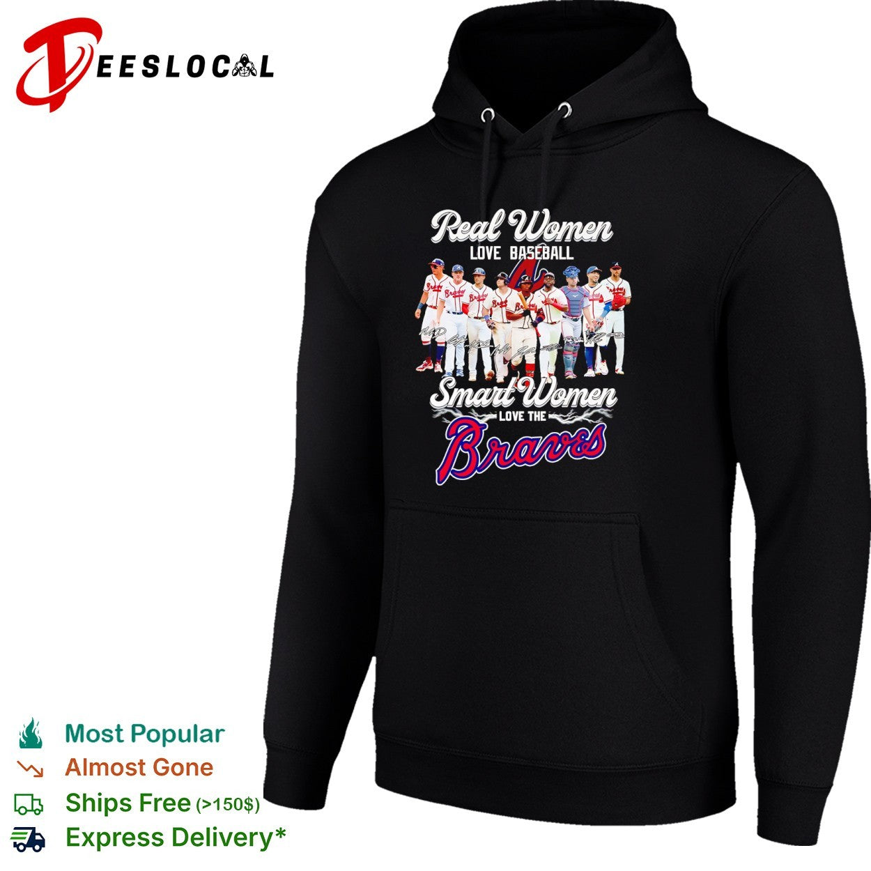 Atlanta Braves Real Real women love baseball smart love the Braves shirt