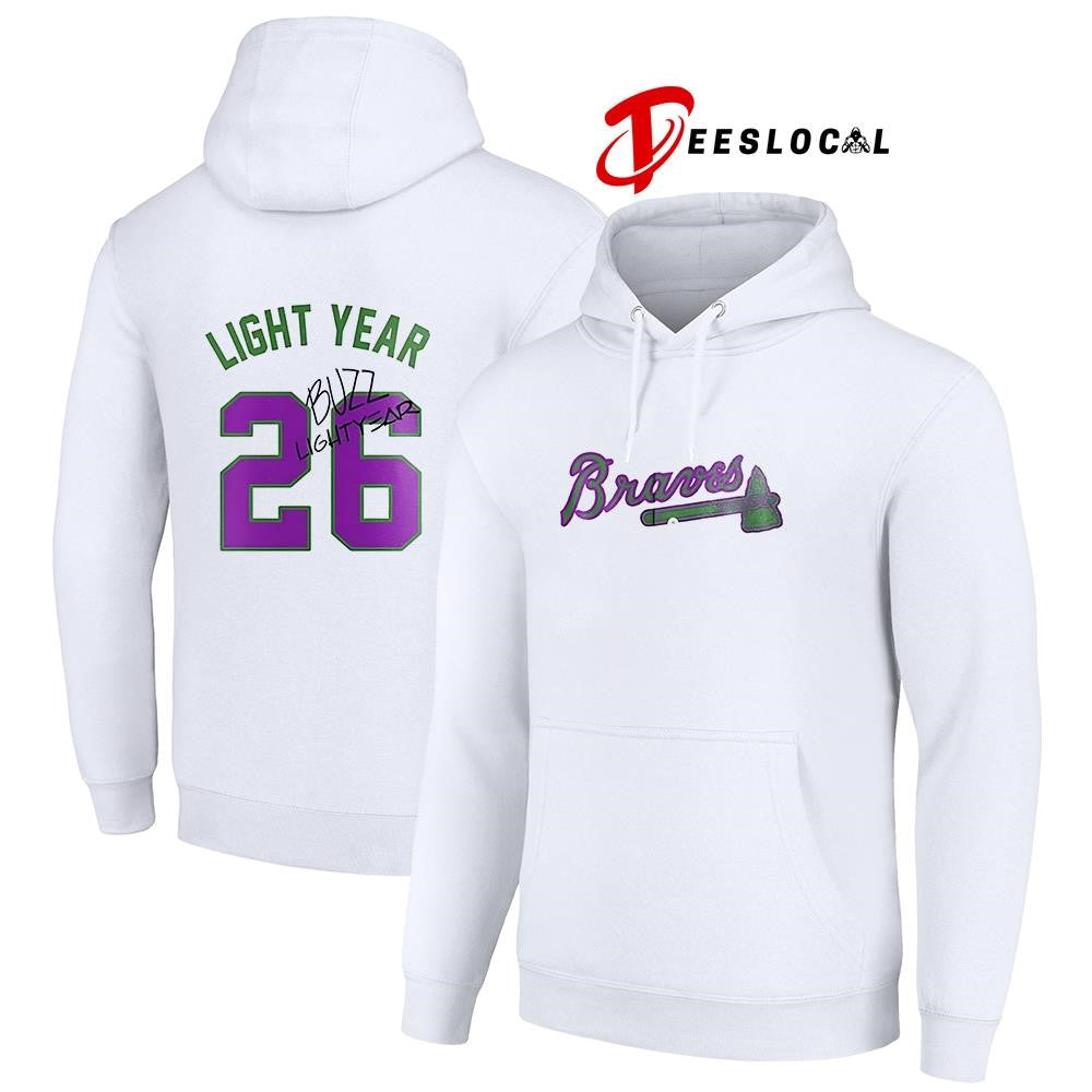 Atlanta Braves x Toy Story 5 Ligh Year name and number signature shirt