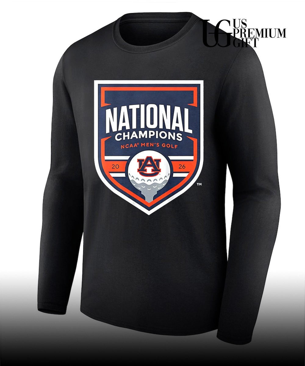 Auburn Tigers Men’s Golf 2026 National Champions logo shirt