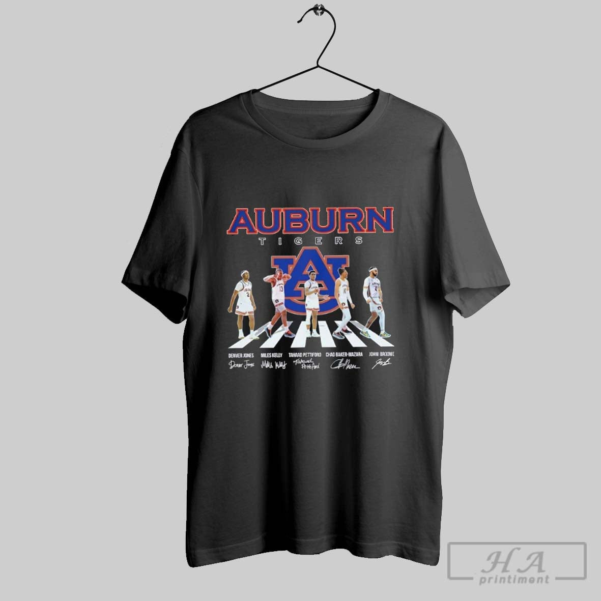 Auburn Tigers Starting Team Walking Road Signatures - clothing by TeeHivey.com