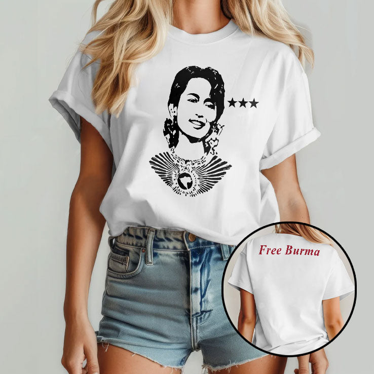 Aung San Suu Kyi Free Burma T Shirt